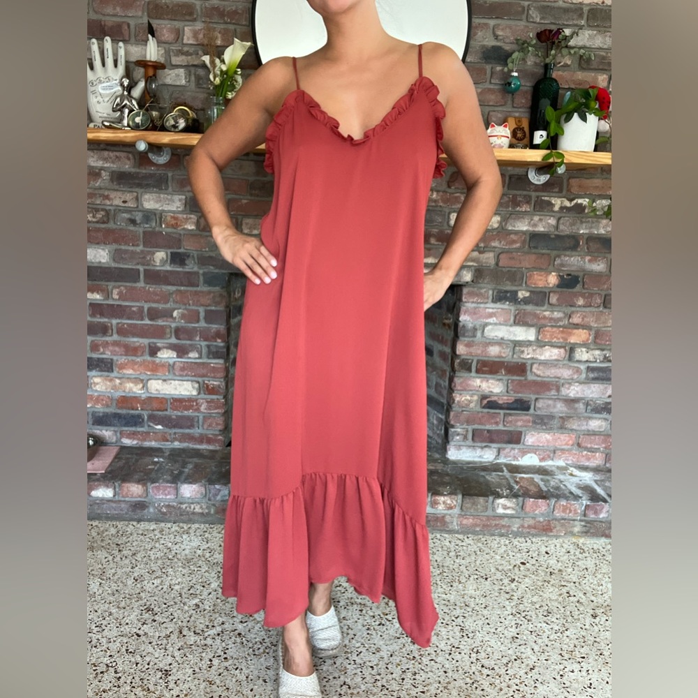 Flowy Bohemian Red Dress